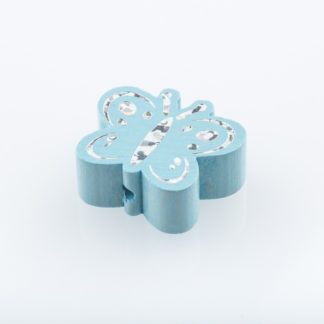 Farfalla blu chiaro / argento