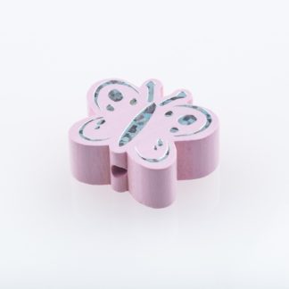 Farfalla rosa chiaro / argento