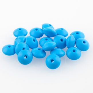 Perle 12mm plate bleu