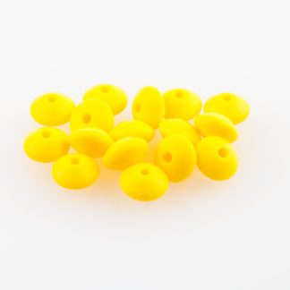 Perle 12mm plate jaune
