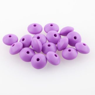 Perle 12mm plate lavande