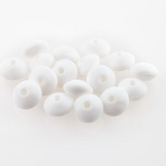 Perle 12mm plate blanc