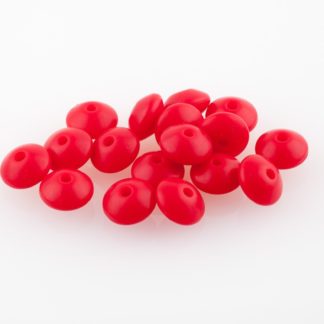 Perle 12mm plate rouge