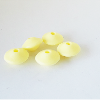 Perle 12mm plate jaune clair