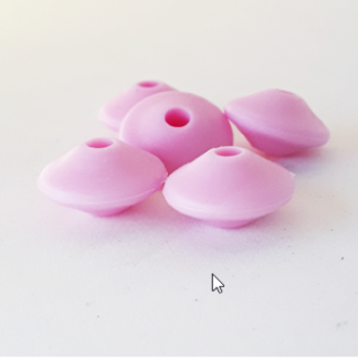 Perle 12mm plate rose clair