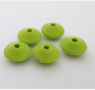 Perle 12mm plate vert clair
